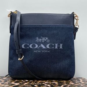 Coach Kitt Denim Jacquard Crossbody